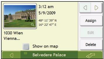 NAVMAN F460 - How do I save a NavPix™ to a POI? - 8