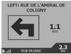 NAVMAN ICN620 - Affichage de l'instruction suivante - 1