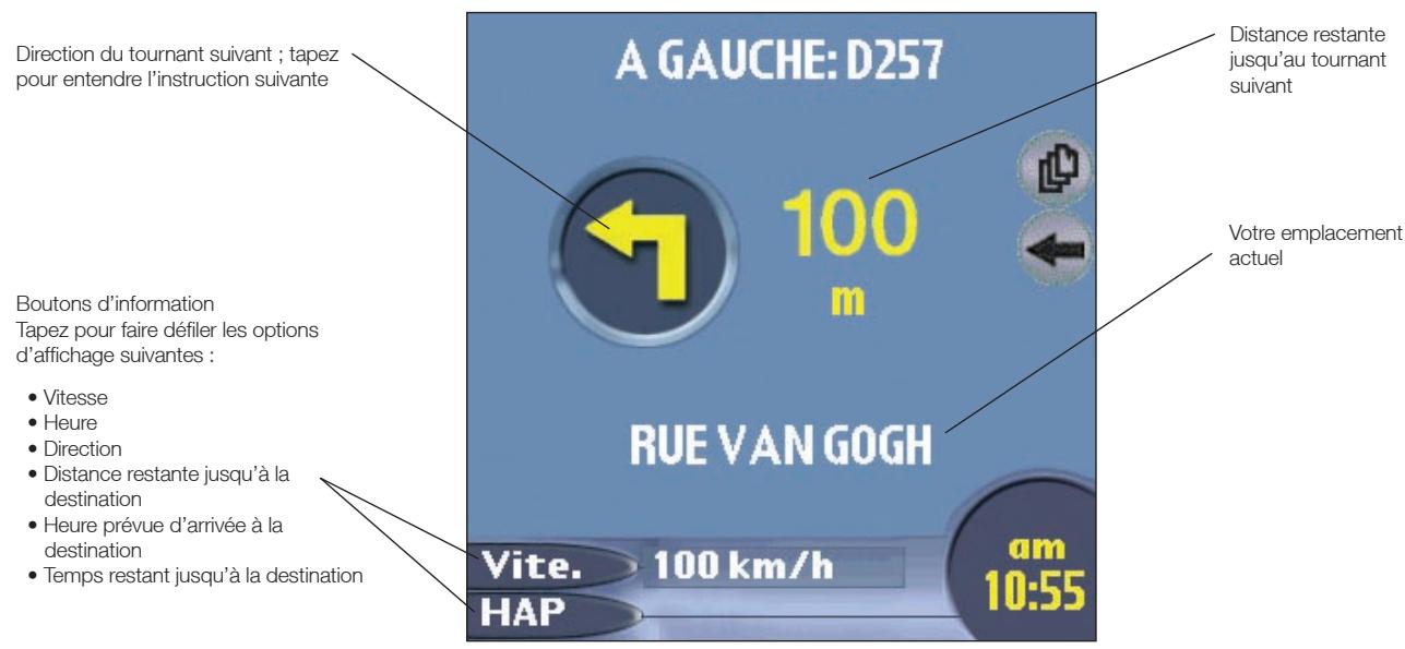 NAVMAN SMART ST V3 - Ecran d'instruction suivante - 1
