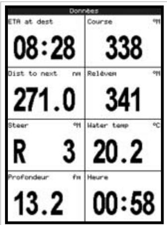 NAVMAN TRACKER 5100 - Modifier la nature des données affichées - 2