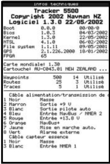 NAVMAN TRACKER 5100 - EcranInfosTechniques - 1