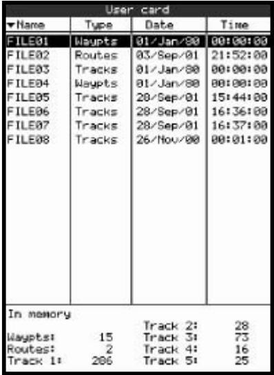 NAVMAN TRACKER 5100 - Enregistrer les données du TRACKER sur la cartouche utilisateur - 1