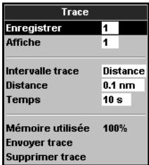 NAVMAN TRACKER 5380I & TRACKER 5380 - 14-5 Paramétrage > Trace - 1