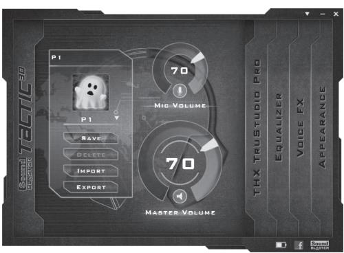 CREATIVE SOUND BLASTER TACTIC3D OMEGA WIRELESS - Panneau de configuration Sound Blaster Tactic3D - 1