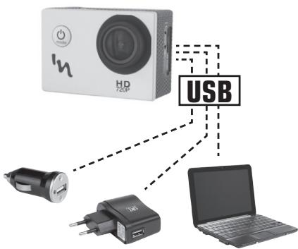 HYUNDAI HCAM6 - Pour charger la batterie : - 1