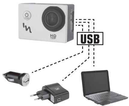 HYUNDAI HCAM6 - Para cargar la bateria: - 1