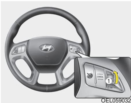 HYUNDAI IX35 2010 - Pour annuler la régulation de la vitesse, effectuez l'une des opérations suivantes : - 1