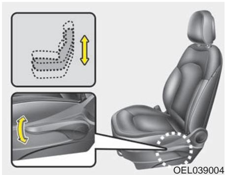 HYUNDAI IX35 2010 - Réglage de l'inclinaison du dossier - 1