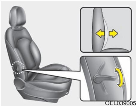 HYUNDAI IX35 2010 - Hauteur du coussin de siège (siège du conducteur, le cas échéant) - 1