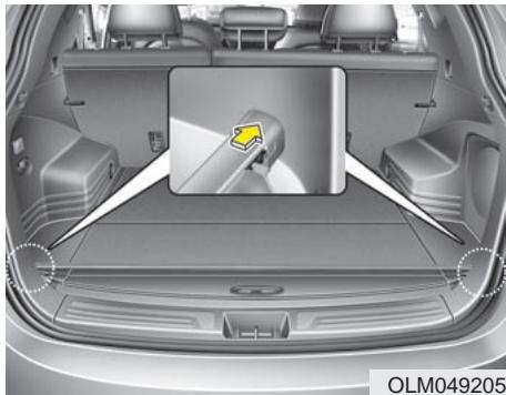 HYUNDAI IX35 2010 - Écran de sécurité du coffre (le cas échéant) - 2