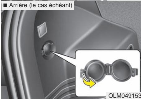 HYUNDAI IX35 2010 - ATTENTION - Lumière du miroir de courtoisie (le cas échéant) - 2