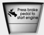 HYUNDAI IX35 2010 - Press brake pedal to start engine (Appuyer sur la pédale de frein pour démarrer le moteur) (boîte automatique) - 1