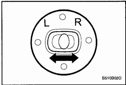 HYUNDAI SANTA FE 2001 - Pour régler un des rétroviseurs: - 1