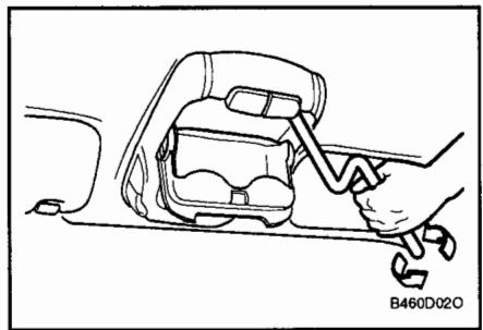 HYUNDAI SANTA FE 2001 - Fonctionnement manuel du toit ouvrant - 2