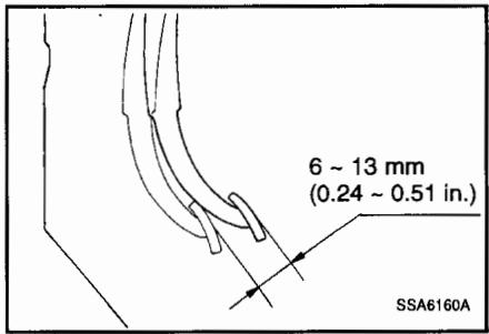 HYUNDAI SANTA FE 2001 - CONTROLE DE LA COURSE LIBRE DELA PEDALE D'EMBRAYAGE - 1