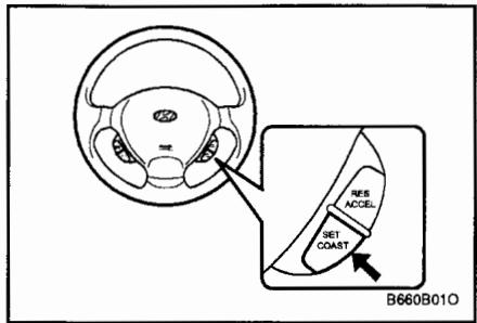 HYUNDAI SANTA FE 2001 - Pour annuler la vitesse de croisière - 3