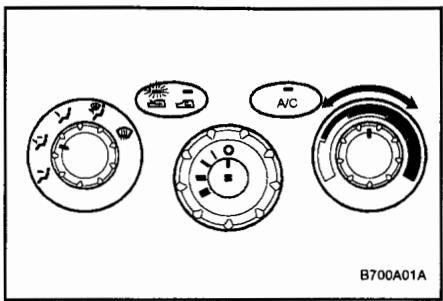 HYUNDAI SANTA FE 2001 - COMMANDES DU CHAUFFAGE - 2