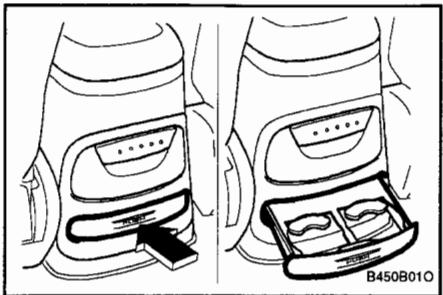 HYUNDAI SANTA FE 2001 - SUPPORT POUR BOISSONS ARRIERE (Si installé) - 1