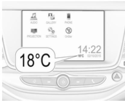 OPEL ASTRA 2016 - Température extérieure - 1