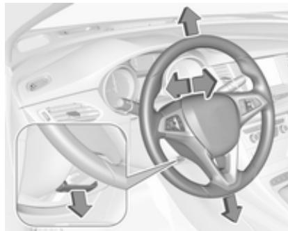 OPEL ASTRA 2016 - Réglage du volant - 1