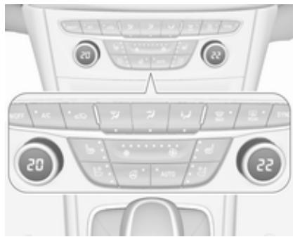 OPEL ASTRA 2016 - Présélection de la température - 1