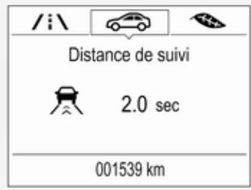 OPEL ASTRA 2016 - Indication de distance vers l'avant - 1