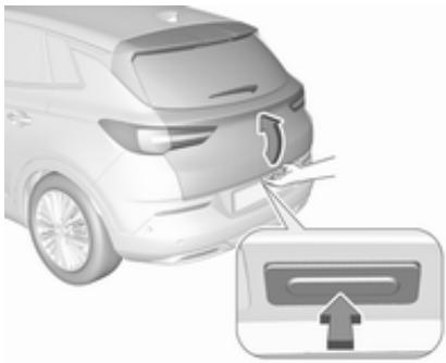 OPEL GRANDLAND - Utilisation du bouton du hayon - 1