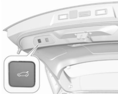 OPEL GRANDLAND X - Fonctionnement avec le commutateur de pavé tactile sous la moulure extérieure du hayon - 2