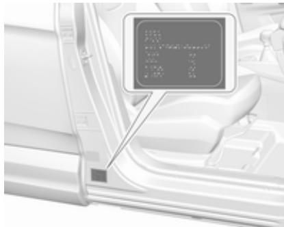 OPEL GRANDLAND X - Plaquette d'identification - 1