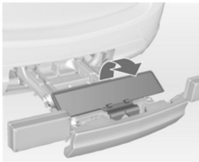 OPEL MERIVA B 2011 - Déplier le support de plaque d'immatriculation - 1