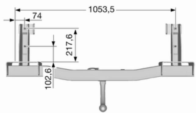 OPEL MERIVA B 2011 - Dimensions de montage du dispositif d'attelage - 3