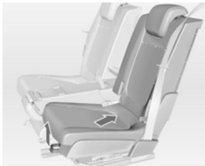 OPEL MERIVA B 2011 - Déplacement des sièges en position 1 - 2