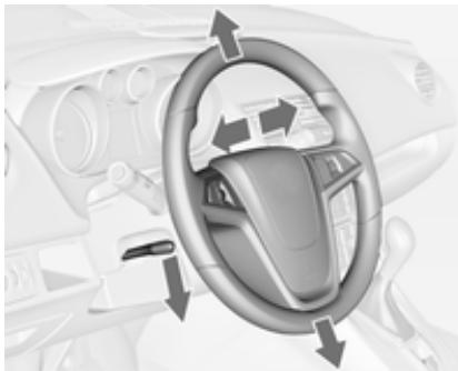 OPEL MERIVA B 2011 - Réglage du volant - 1