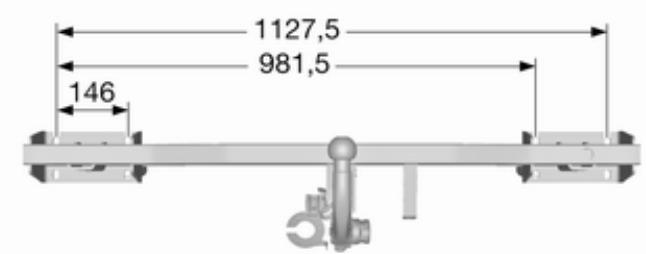 OPEL MERIVA B 2011 - Dimensions de montage du dispositif d'attelage - 2