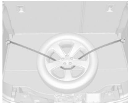 OPEL MOKKA 2013 - Rangement d'une roue de plein format endommagée dans le coffre - 2