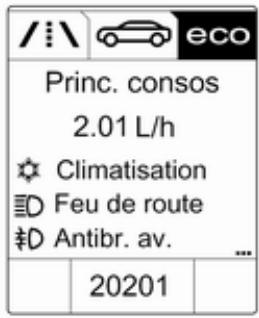 OPEL MOKKA 2013 - Menu d'informations ECO - 2