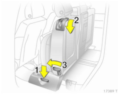 OPEL ZAFIRA 2 - Rabattement de la banquette et coulissement vers l'avant - 2