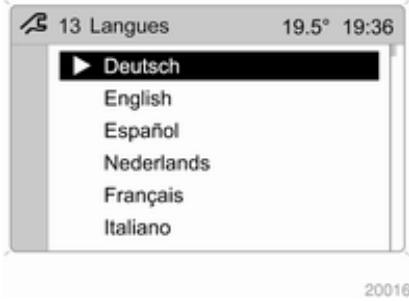 OPEL ZAFIRA 2 - Réglage de la langue - 2