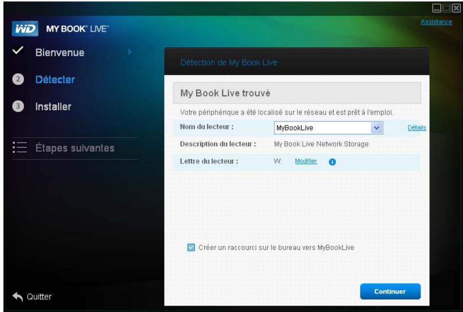 WESTERN DIGITAL MY BOOK LIVE, MY BOOK LIVE DUO - Étape 1 : détection du lecteur my book live - 5