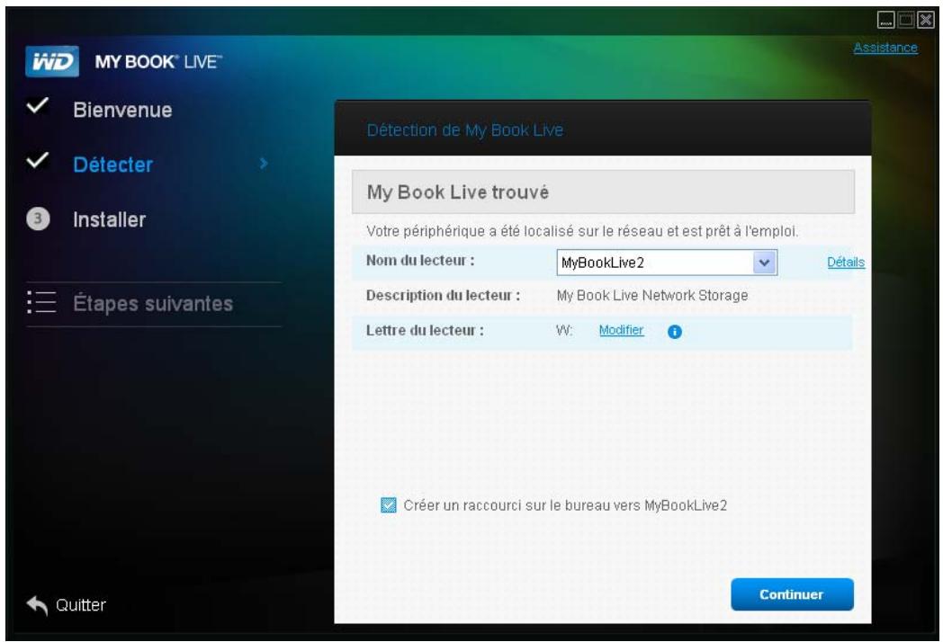 WESTERN DIGITAL MY BOOK LIVE DUO - Étape 1 : détection du lecteur my book live - 2