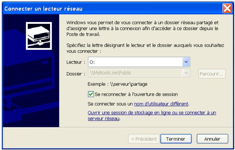 WESTERN DIGITAL MY BOOK LIVE DUO - Mappage du lecteur (windows seulement) - 1