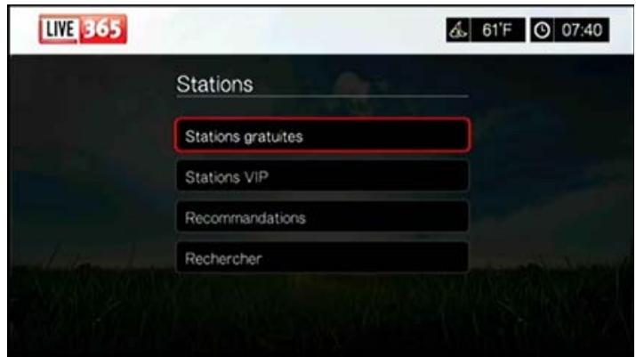 WESTERN DIGITAL TV PLAY - Écoute d'une station LIVE365 - 2
