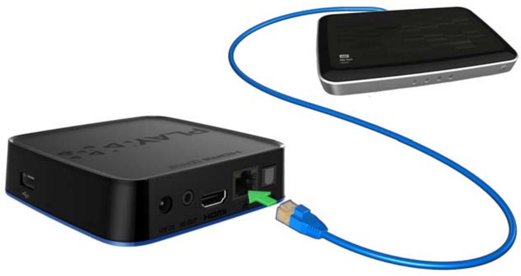 WESTERN DIGITAL TV PLAY - Configuration de la connexion ethernet (filaire) - 1
