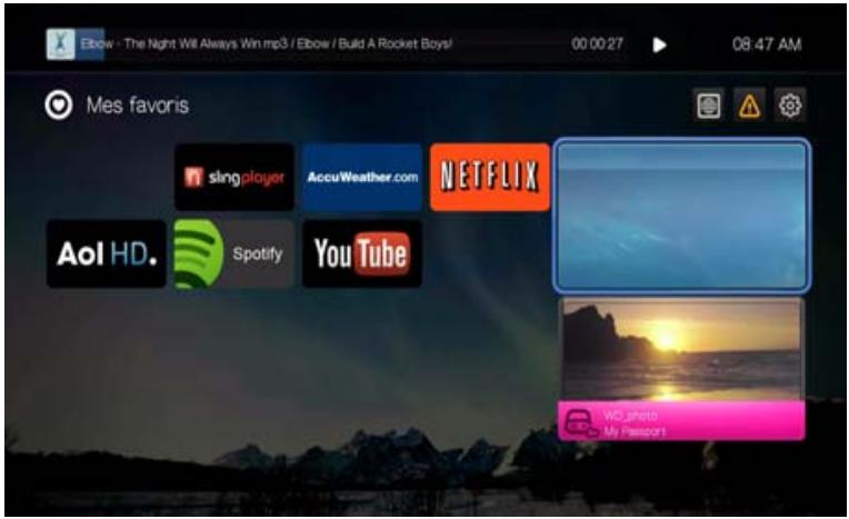 WESTERN DIGITAL TV PLAY - Panneau d'infos de musique de fond - 1