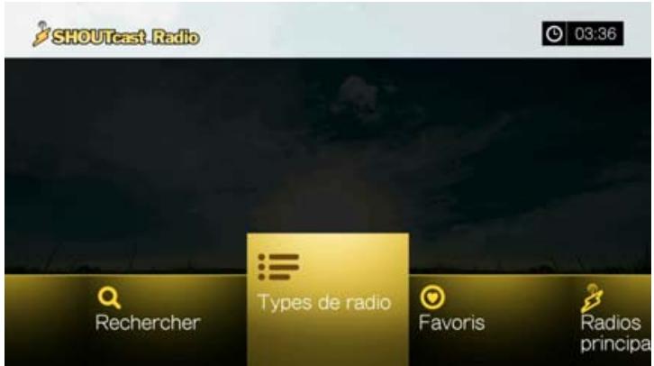 WESTERN DIGITAL TV PLAY - Écouter une station radio shoutcast - 1