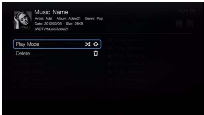 WESTERN DIGITAL TV PLAY - Options de lecture audio - 1