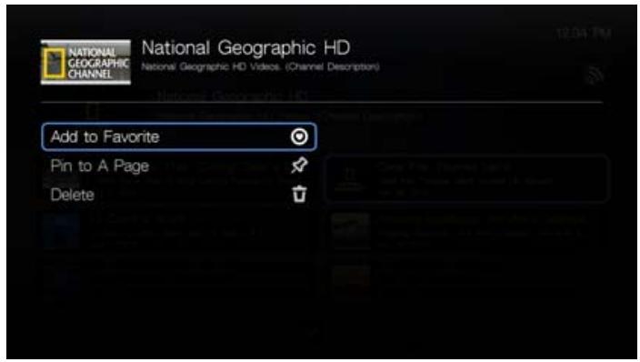 WESTERN DIGITAL TV PLAY - Options de fil d'actualités - 1