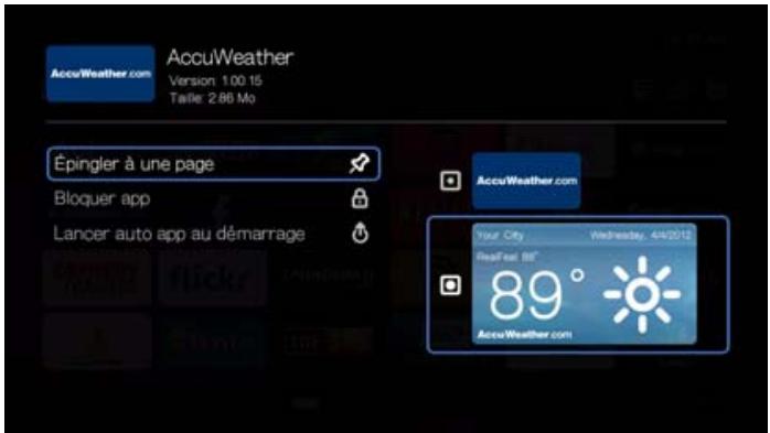 WESTERN DIGITAL TV PLAY - Épingler une application à une page - 1