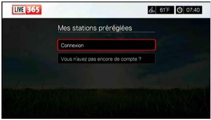 WESTERN DIGITAL TV PLAY - Connexion à LIVE365 (en option) - 2
