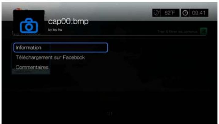 WESTERN DIGITAL TV PLAY - Options du menu photo - 1